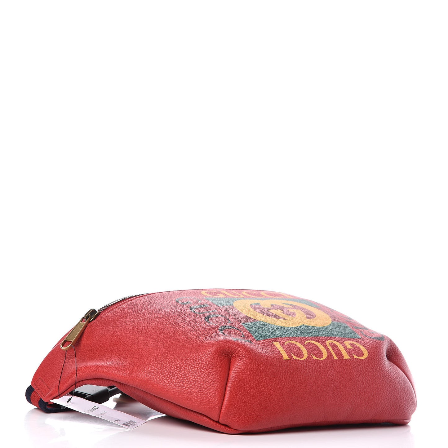 Grained Calfskin Logo Belt Bag Hibiscus Red