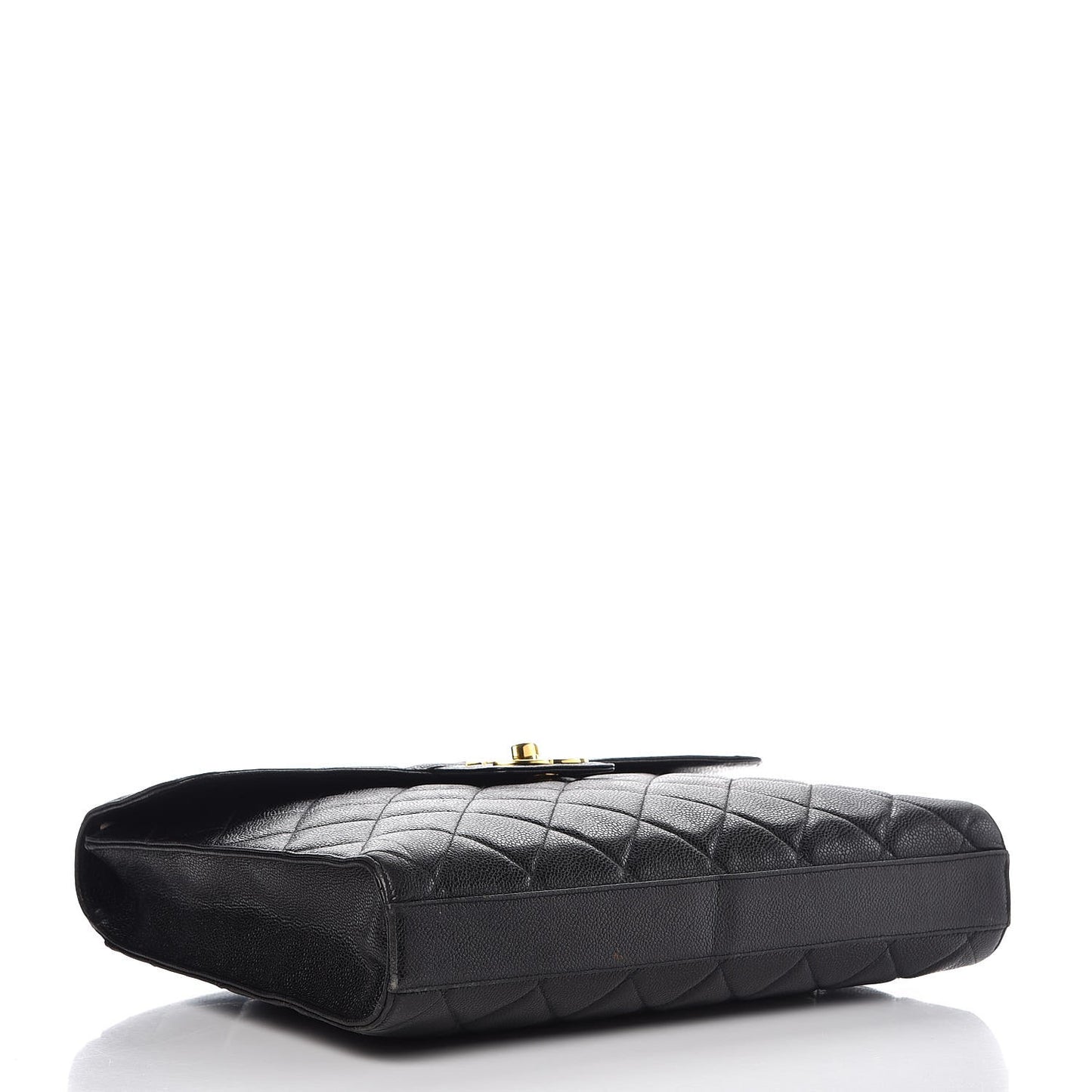 Caviar Quilted Briefcase Laptop Bag Black