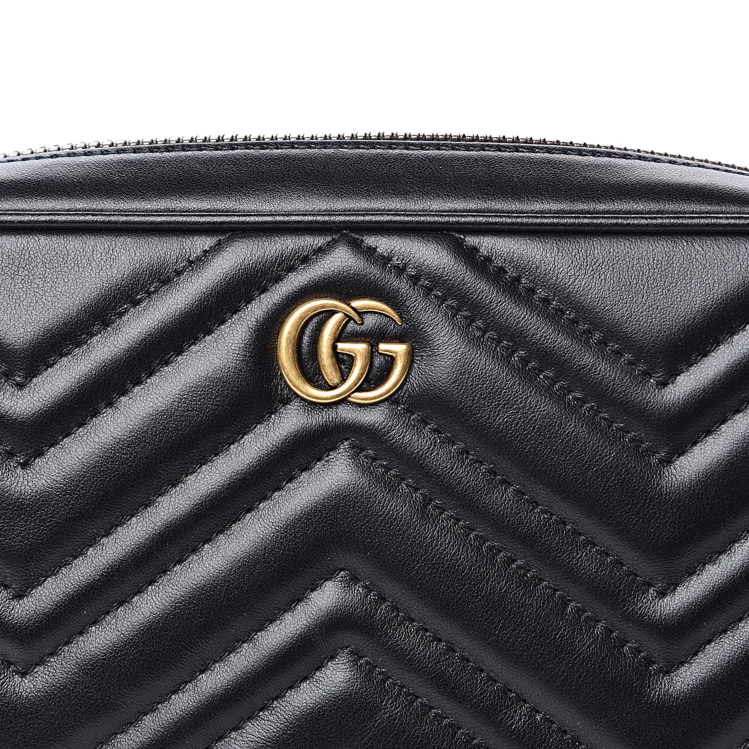 Gucci Calfskin Matelasse Mens GG Marmont Belt Bag 90 36 Black 8 of 10
