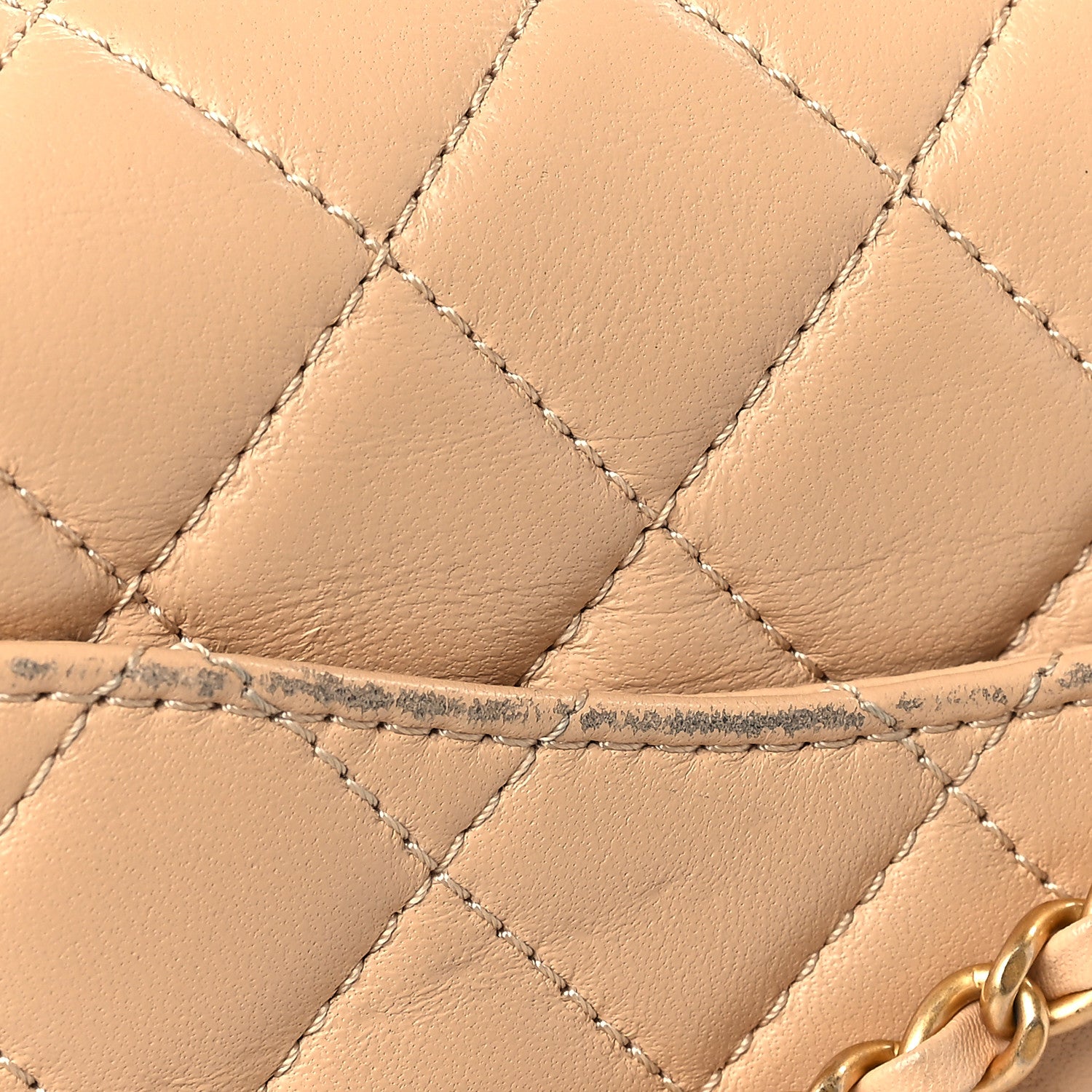 Chanel Lambskin Quilted Mini Rectangular Pearl Crush Flap Beige 10 of 10
