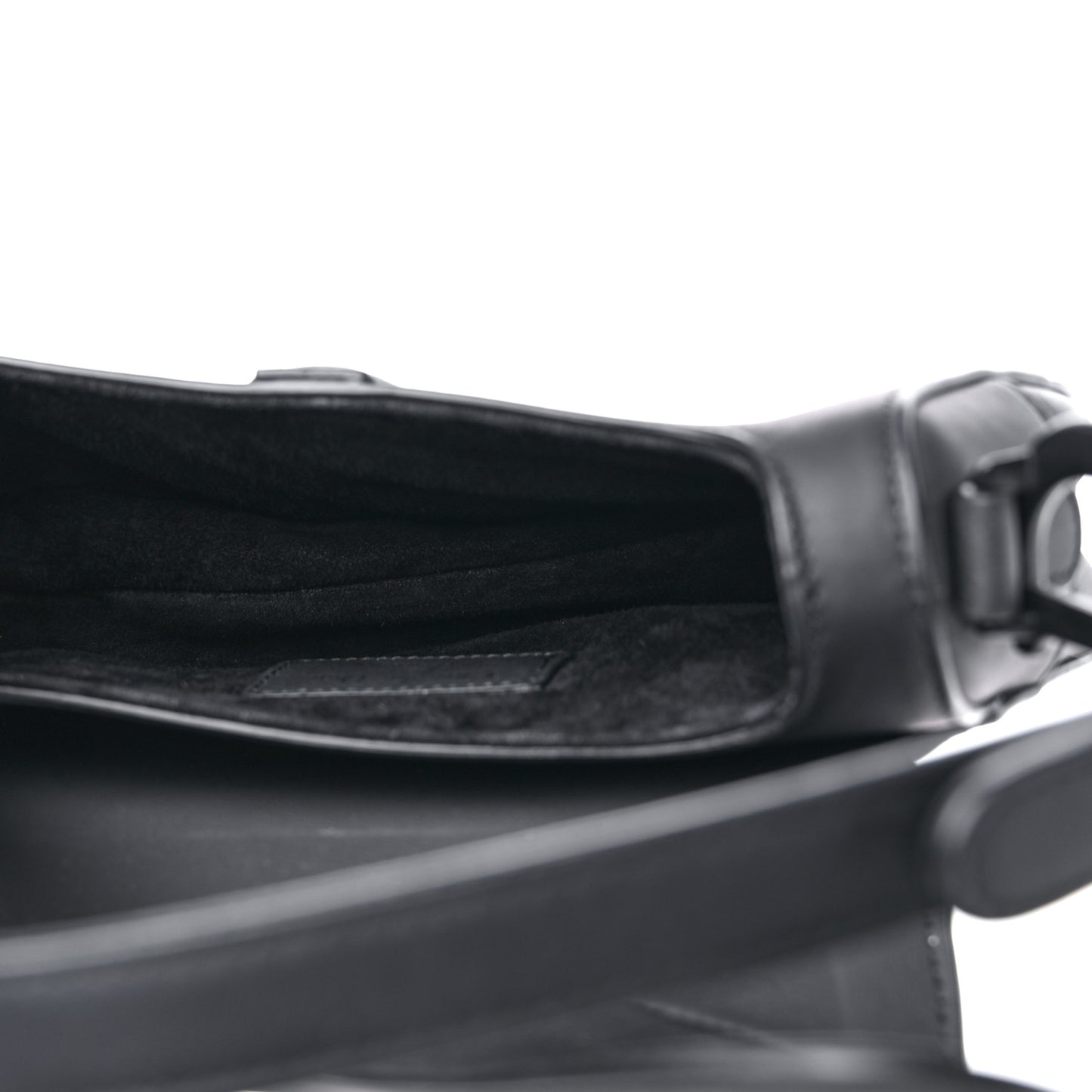 Ultra Matte Calfskin Mini Saddle Bag Black