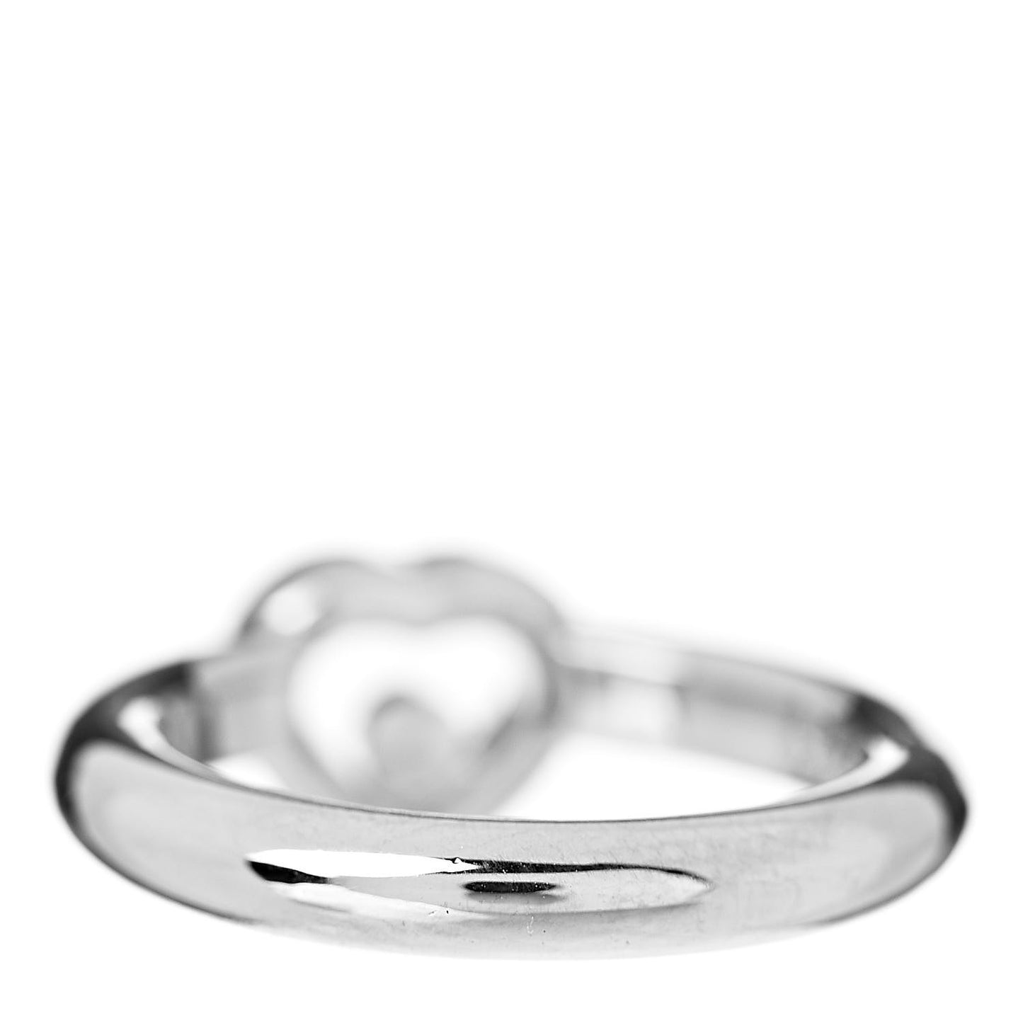 18K White Gold Diamond Happy Diamonds Heart Ring 50 5.25