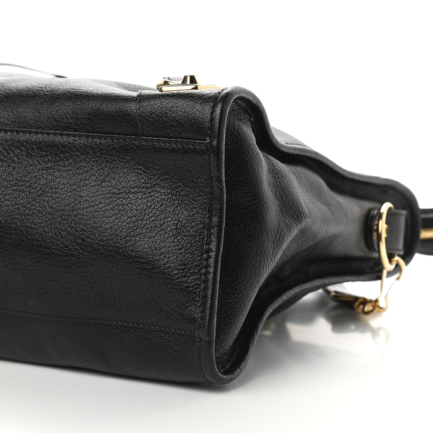 Chevre Gold Metallic Edge Hardware City Black