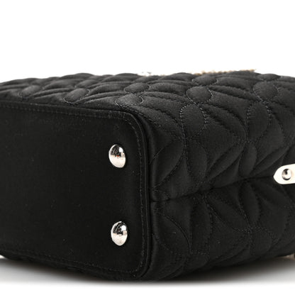 Louis Vuitton Satin Quilted Flower Crystal Mini Capucines Black 9 of 9