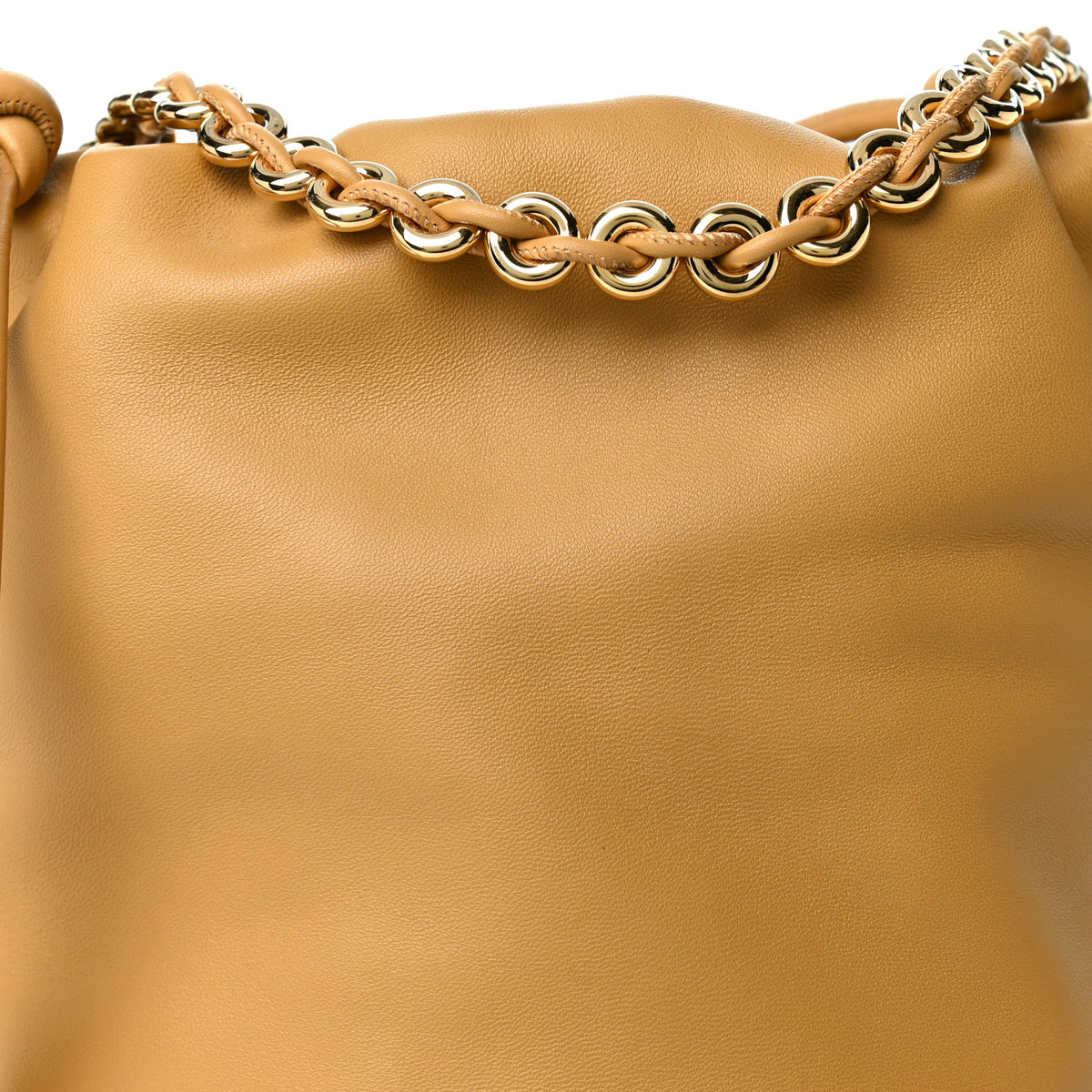 Mellow Nappa Lambskin Flamenco Bucket Bag Sahara