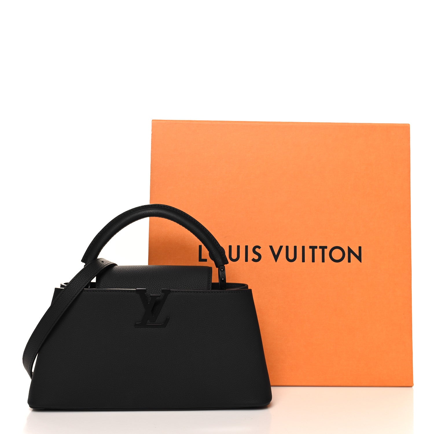 Louis Vuitton Taurillon Capucines East West MM Matte Black 11 of 11
