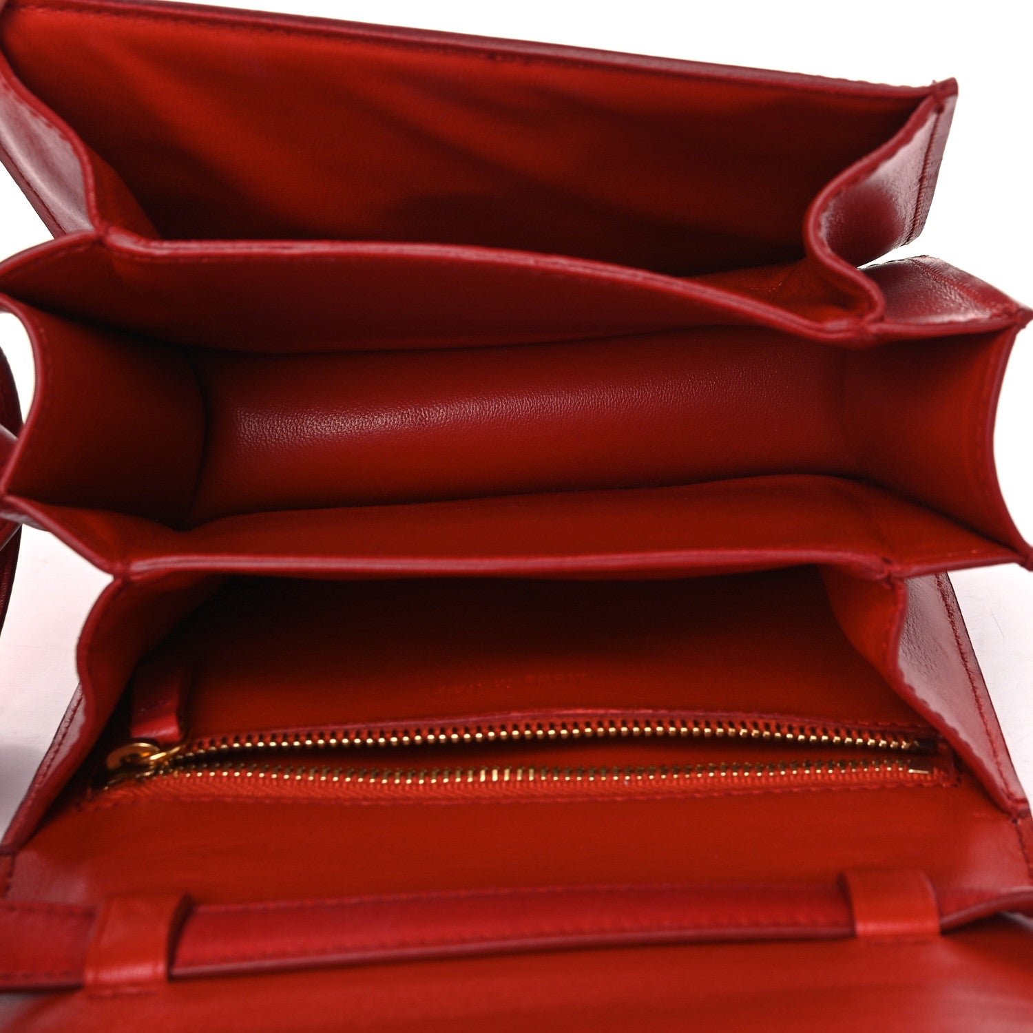 Celine Box Calfskin Small Classic Box Flap Bag Red 5 of 15