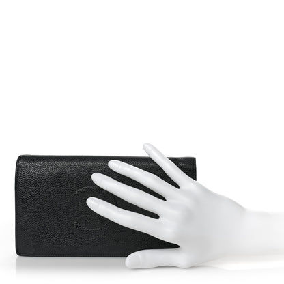 Chanel Caviar Timeless CC Yen Wallet Black 2 of 11