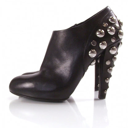 Gucci Leather Studded Babooska Ankle Boots Black 2 of 8