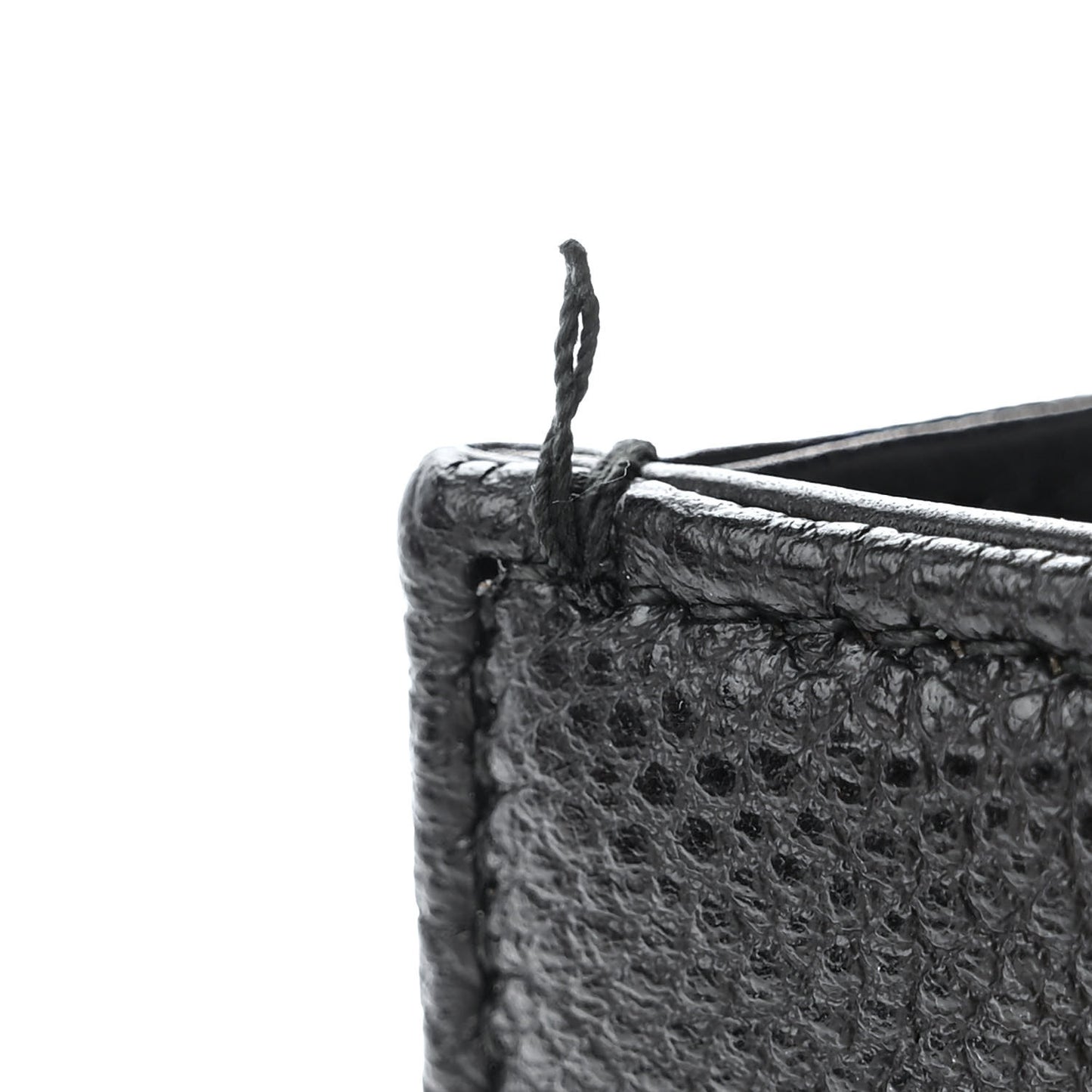 Grained Calfskin Perforated Diorama Flap Bag Black