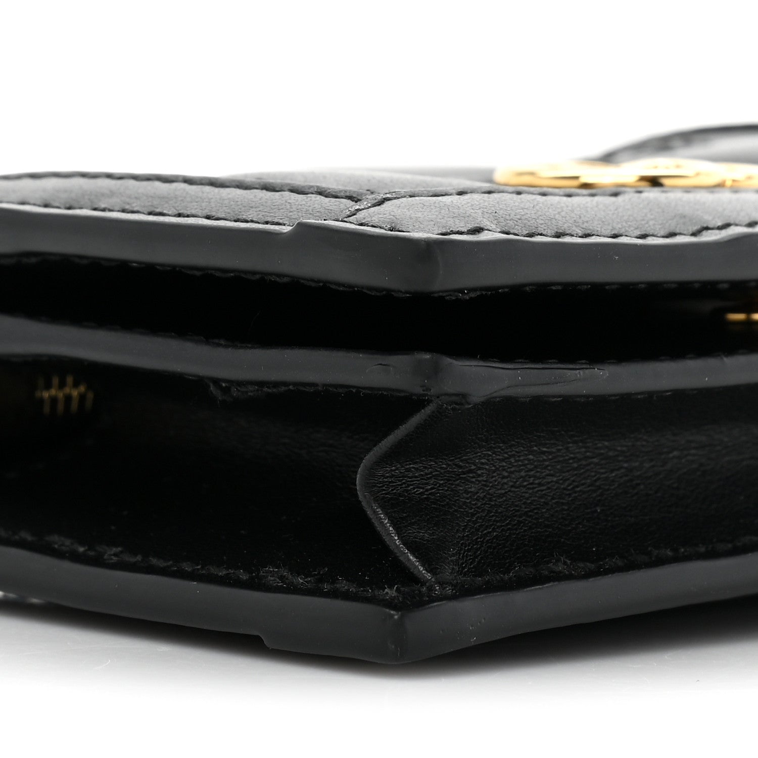 Gucci Calfskin GG Matelasse Card Case Wallet Black 11 of 12