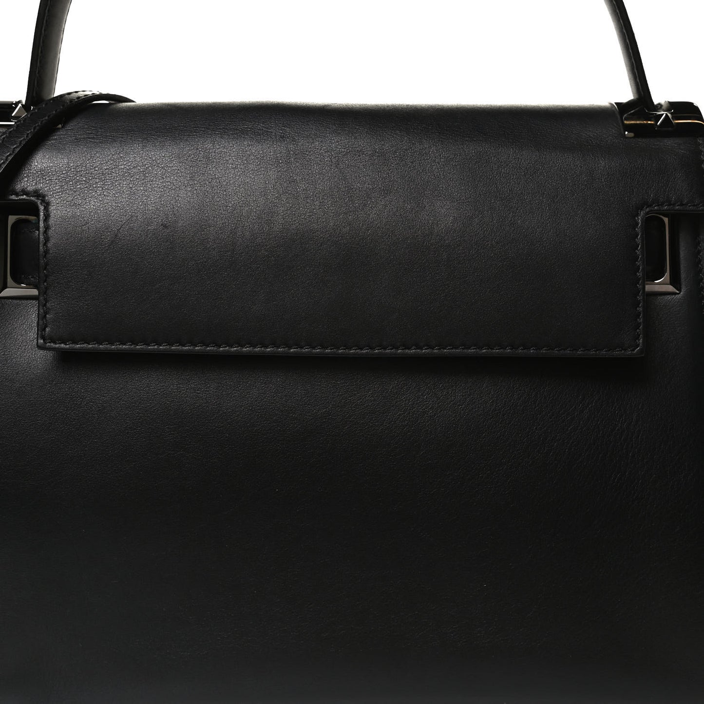 Calfskin Medium My Rockstud Frame Bag Black