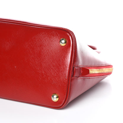 Prada Saffiano Vernice Medium Promenade Tote Rosso 6 of 13