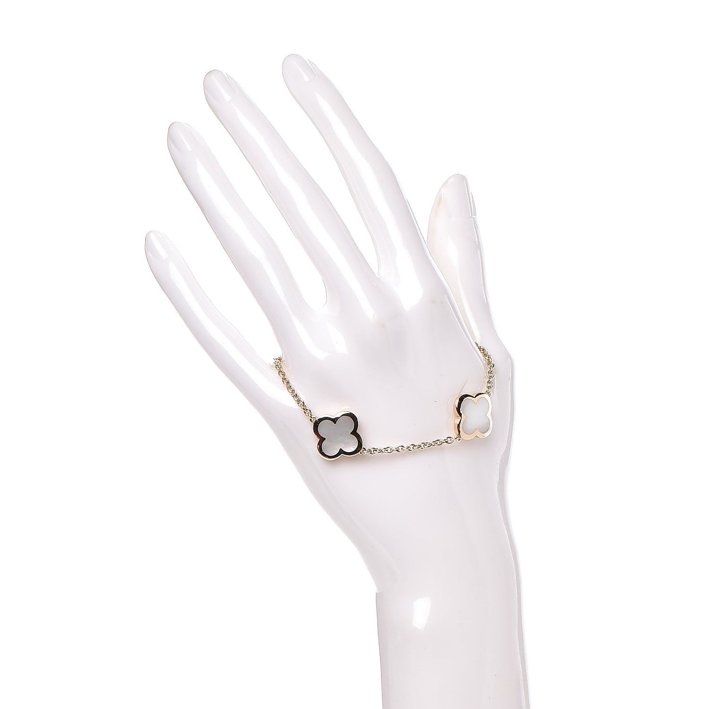 18K Yellow Gold Mother of Pearl 4 Motifs Pure Alhambra Bracelet