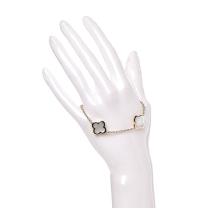 Van Cleef & Arpels 18K Yellow Gold Mother of Pearl 4 Motifs Pure Alhambra Bracelet 2 of 7