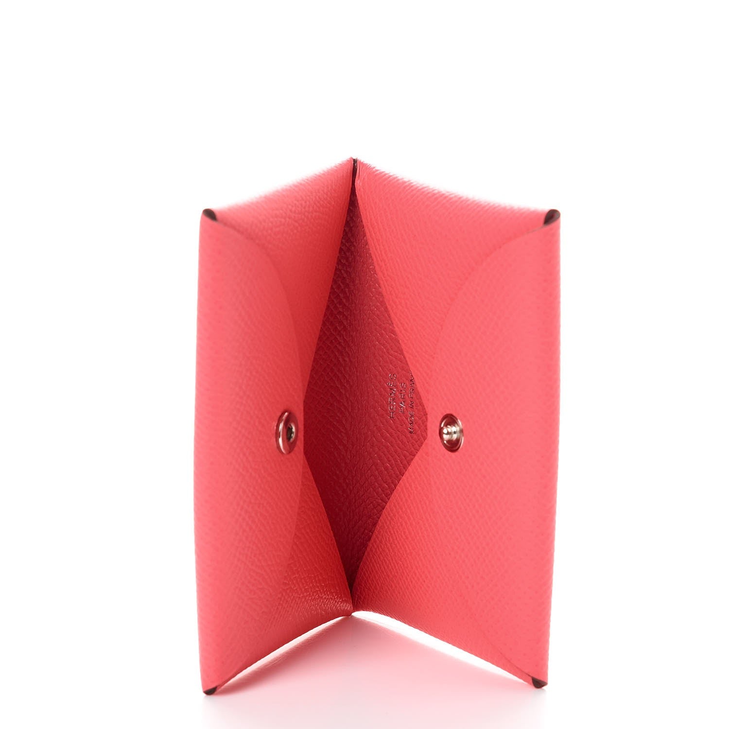 Hermes Epsom Calvi Card Case Rose Azalee 5 of 8