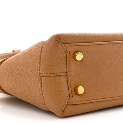 Bottega Veneta Grained Calfskin Maxi Intrecciato Mini Arco Caramel 9 of 11