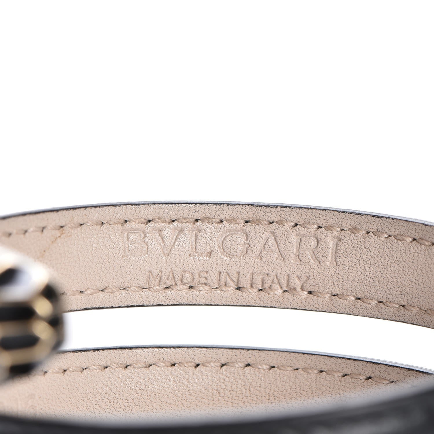 Bulgari Calfskin Serpenti Forever Double Coil Cleopatra Bracelet M Black 5 of 6