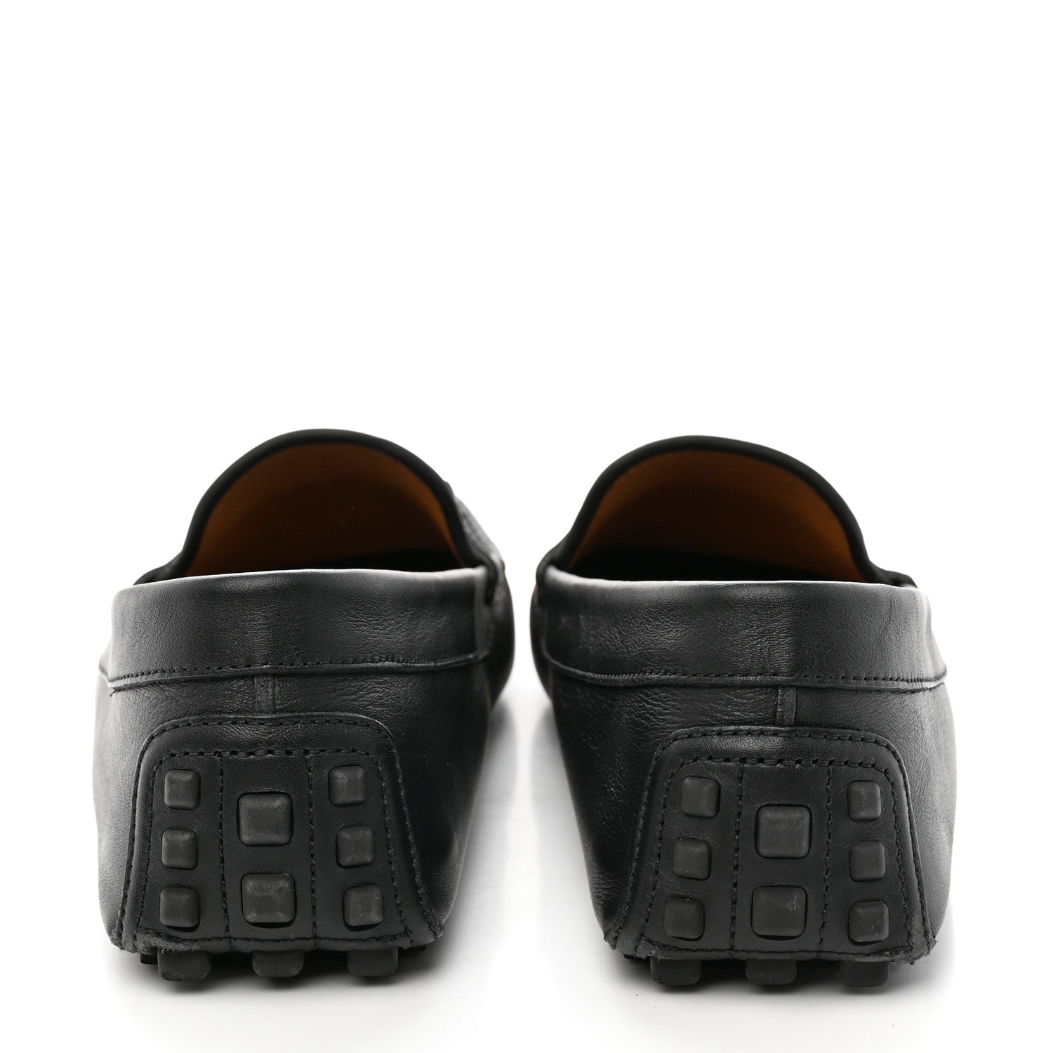 Gucci Soft Clove Calfskin Monochrome Mens Interlocking G Driver Loafers 10.5 Black 5 of 12