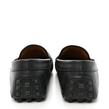 Gucci Soft Clove Calfskin Monochrome Mens Interlocking G Driver Loafers 10.5 Black 5 of 12