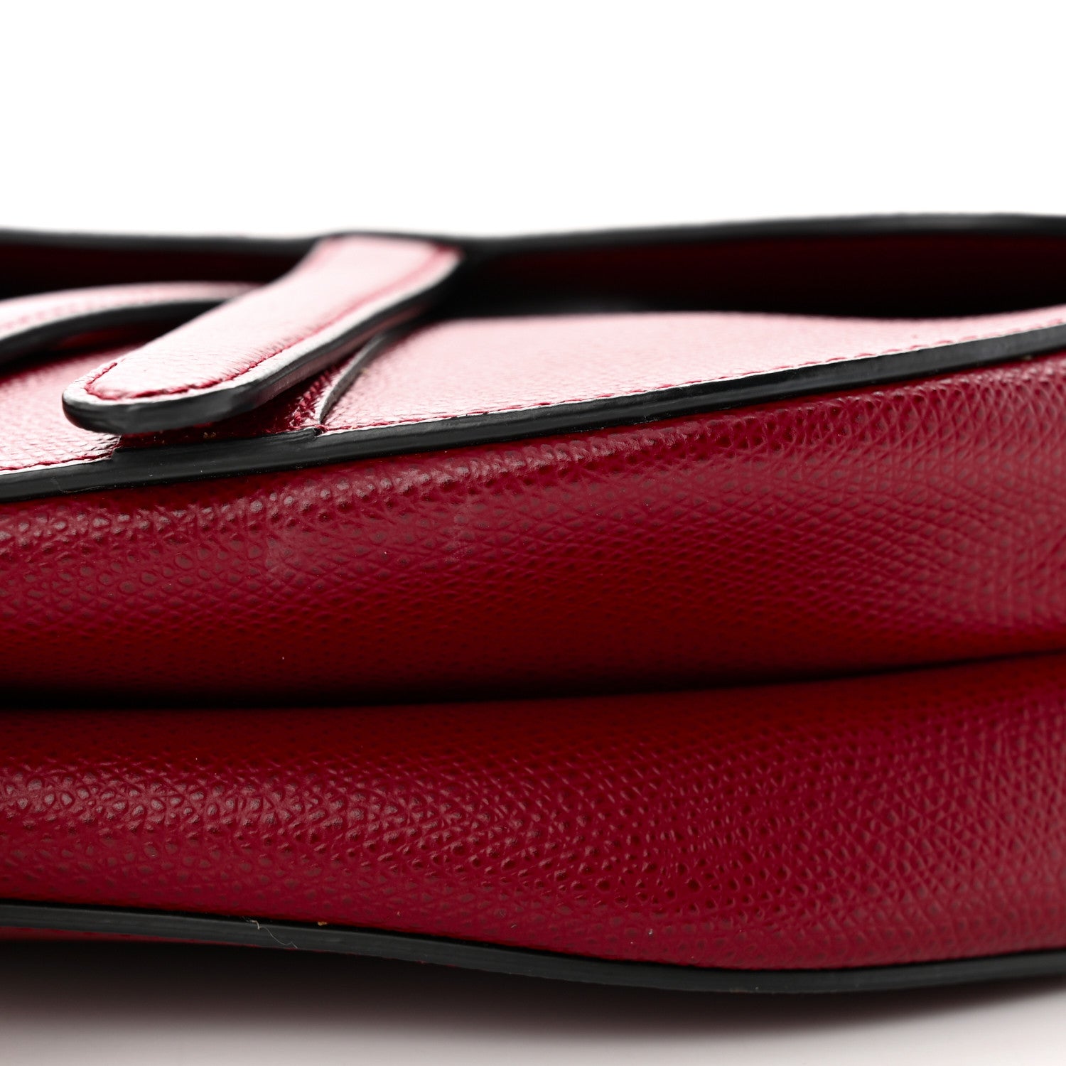 Christian Dior Grained Calfskin Saddle Bag Red 10 of 10