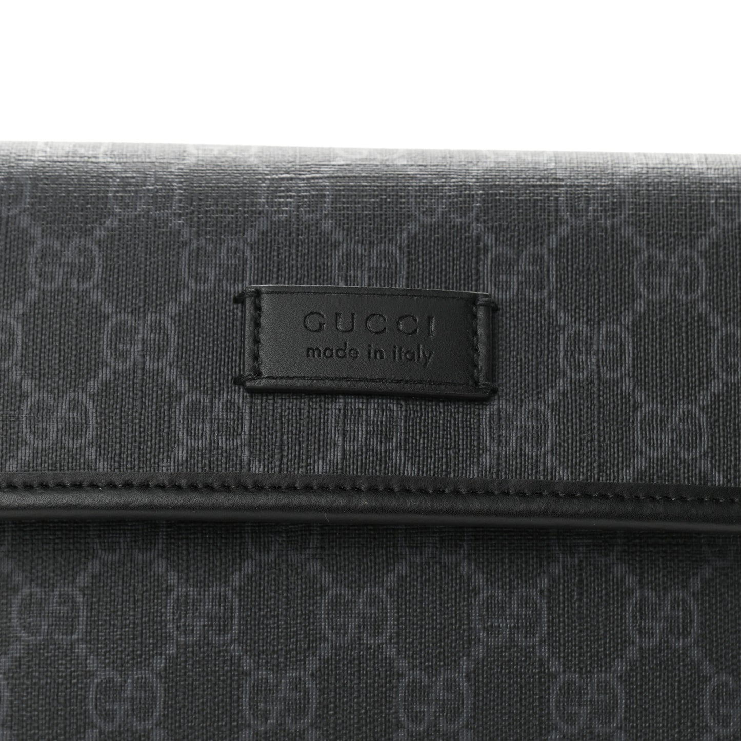 GG Supreme Monogram Web Slim Belt Bag Black Grey