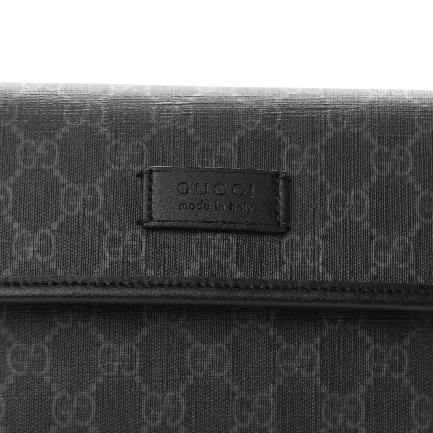 Gucci GG Supreme Monogram Web Slim Belt Bag Black Grey 6 of 9