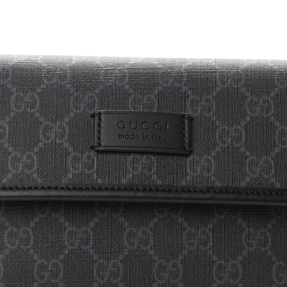 Gucci GG Supreme Monogram Web Slim Belt Bag Black Grey 6 of 9