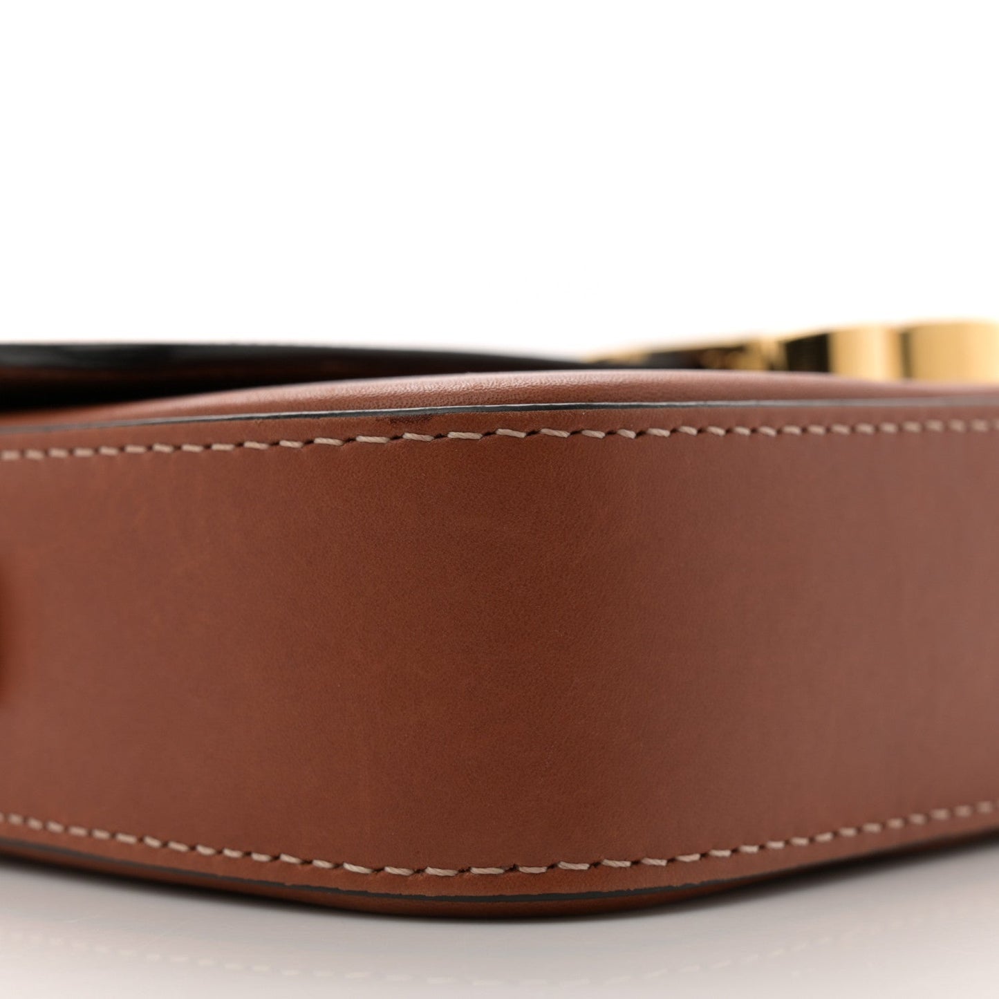 Natural Calfskin Triomphe Shoulder Bag Tan