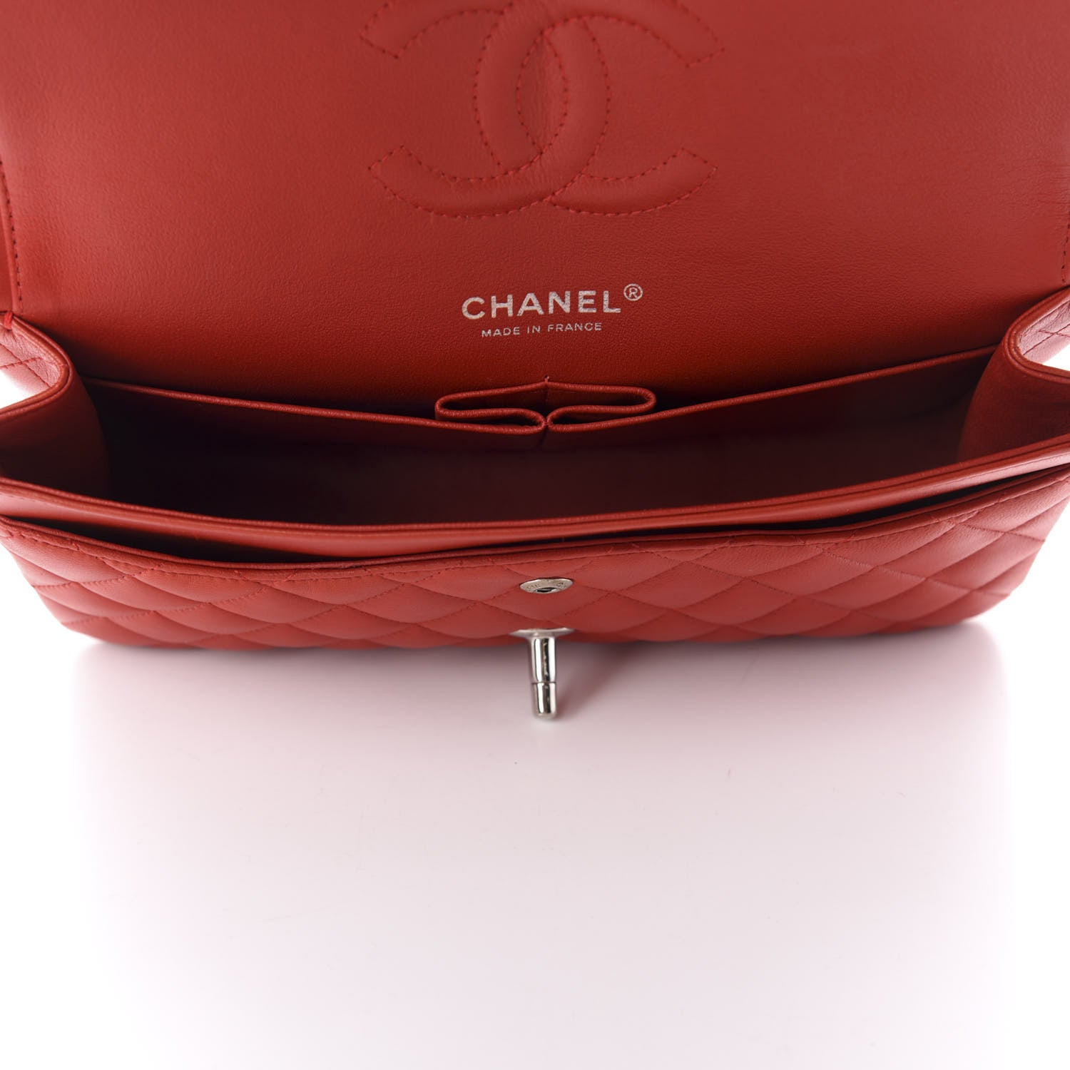 Chanel Lambskin Quilted Medium Double Flap Red 5 of 10