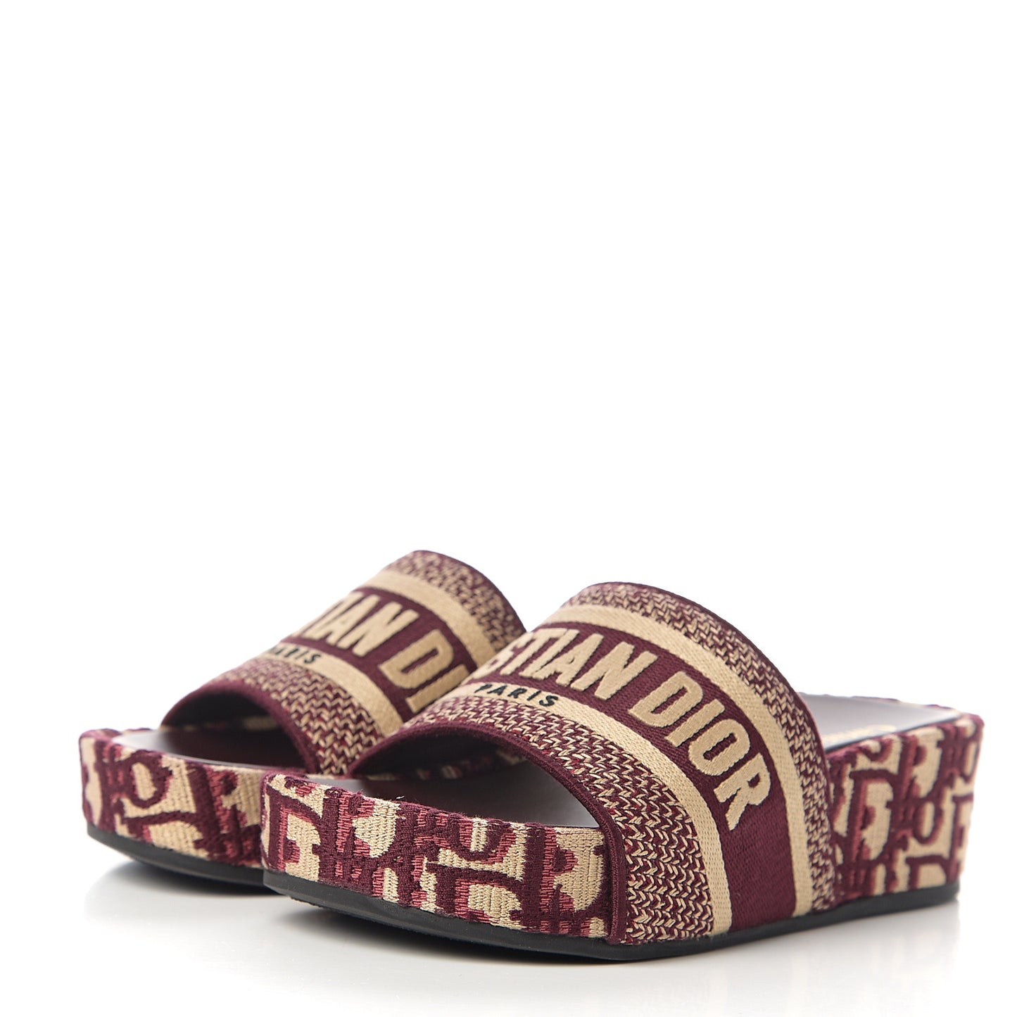 Oblique D-Way Platform Sandal 35 Deep Amaranth