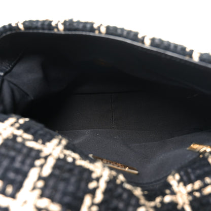 Chanel Tweed Quilted Medium Chanel 19 Flap Black Beige 5 of 11