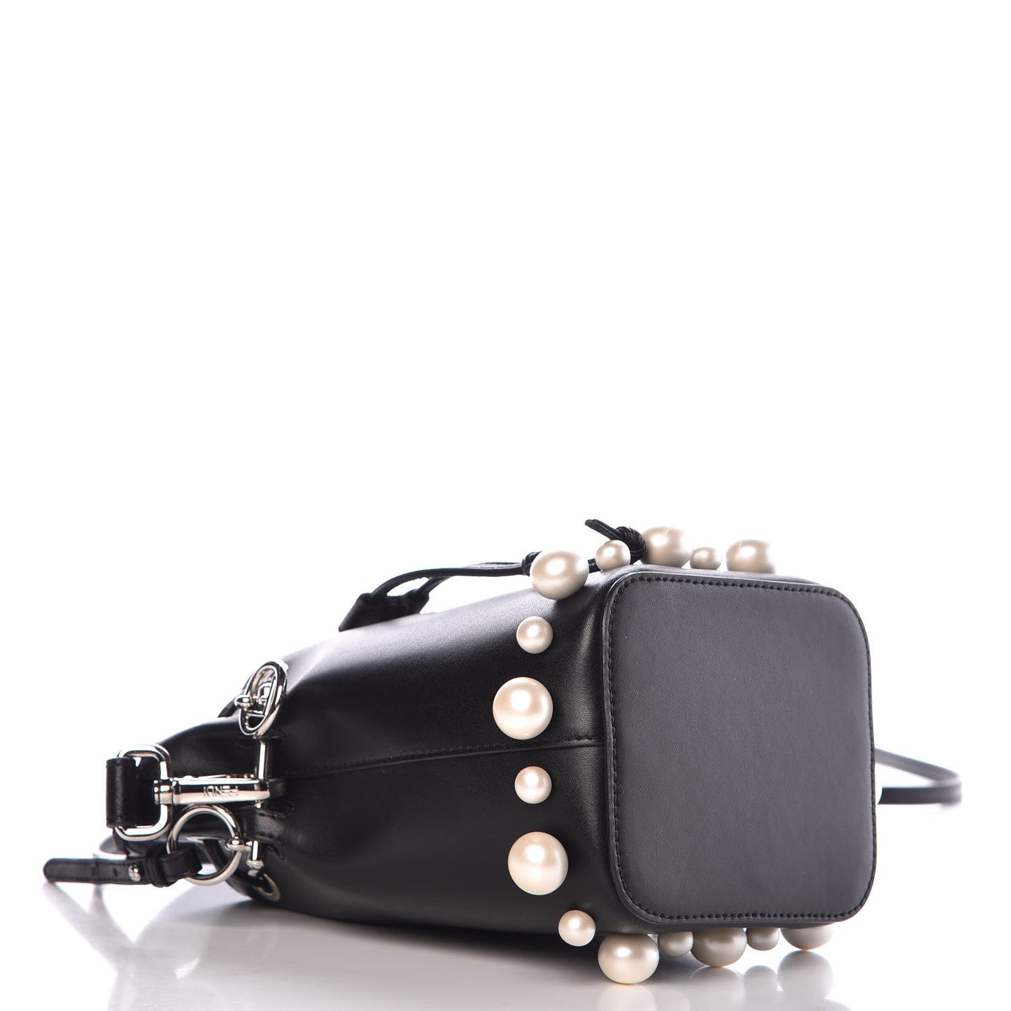 Vitello Liberty Pearl F is Mini Mon Tresor Bucket Bag Black