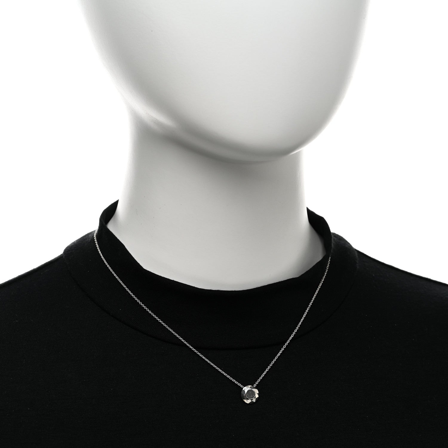 Tiffany Sterling Silver Elsa Peretti Two Carat Faceted Pendant Necklace 2 of 4