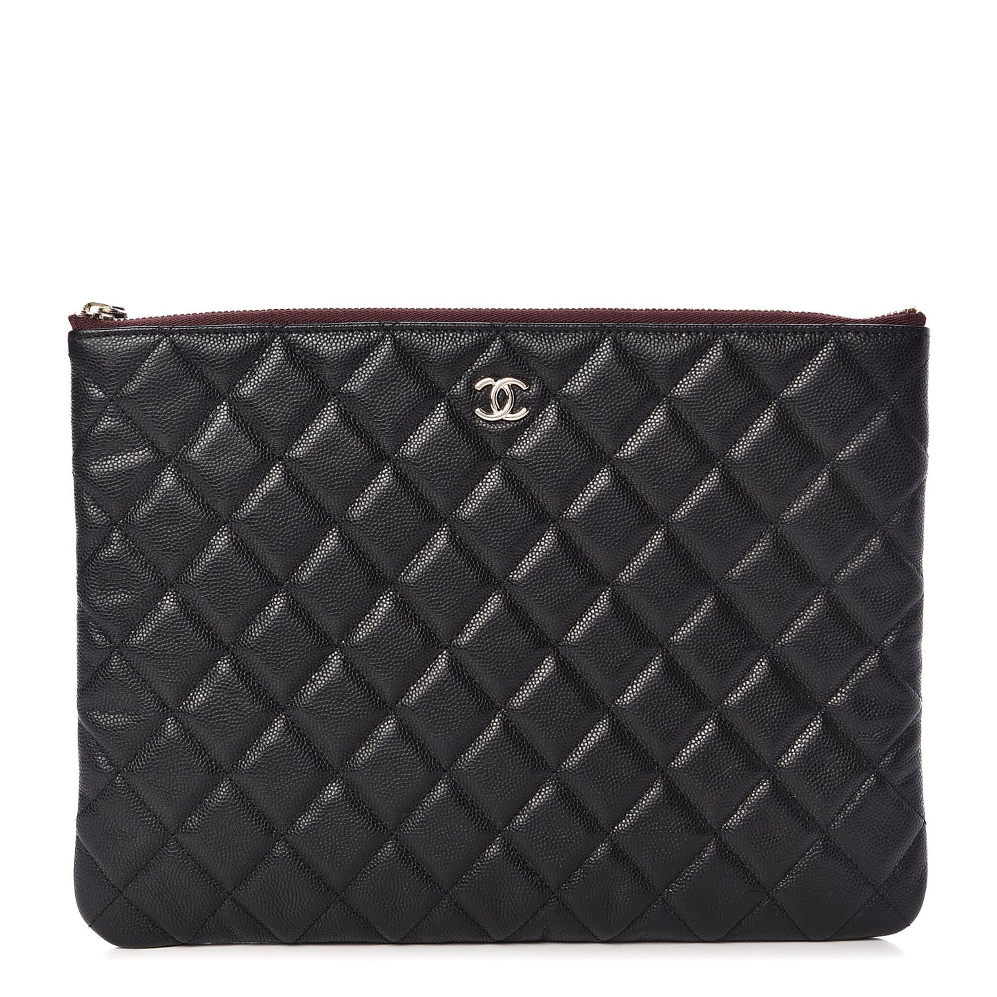 Caviar Quilted Medium Cosmetic Case Black