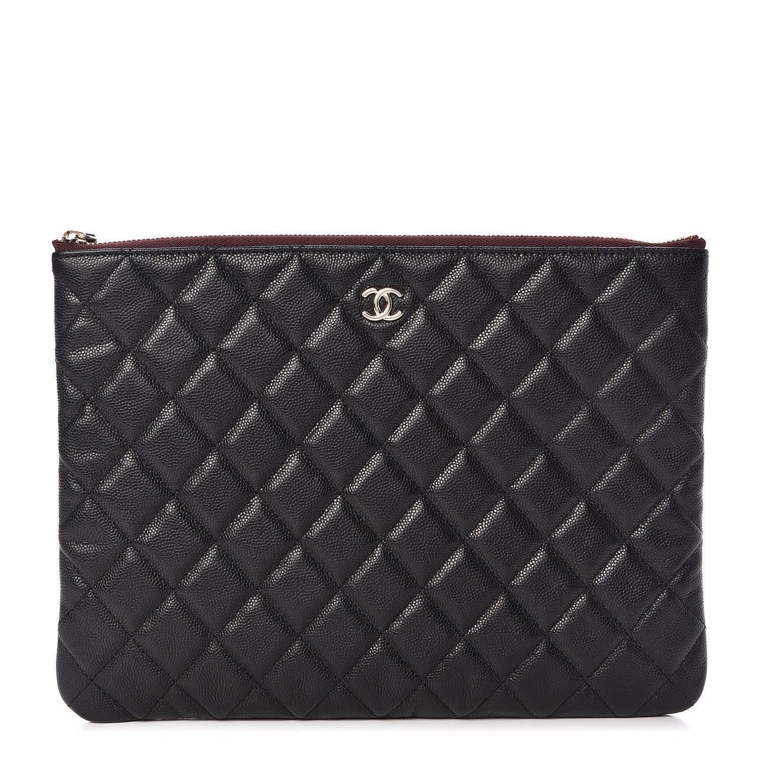 Chanel Caviar Quilted Medium Cosmetic Case Black 1 of 7
