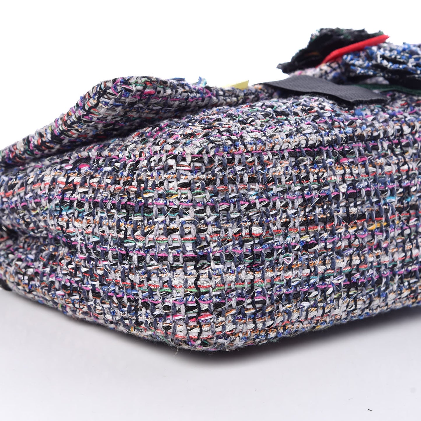 Tweed Camellia Flap Bag Multicolor