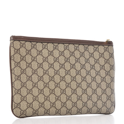 Gucci GG Supreme Monogram Large Ophidia Pouch Clutch Brown 3 of 11