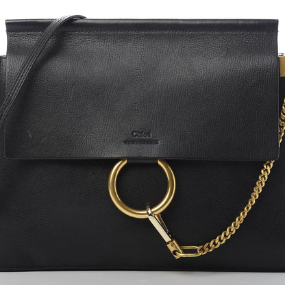 Chloe Calfskin Medium Faye Shoulder Bag Black 8 of 12