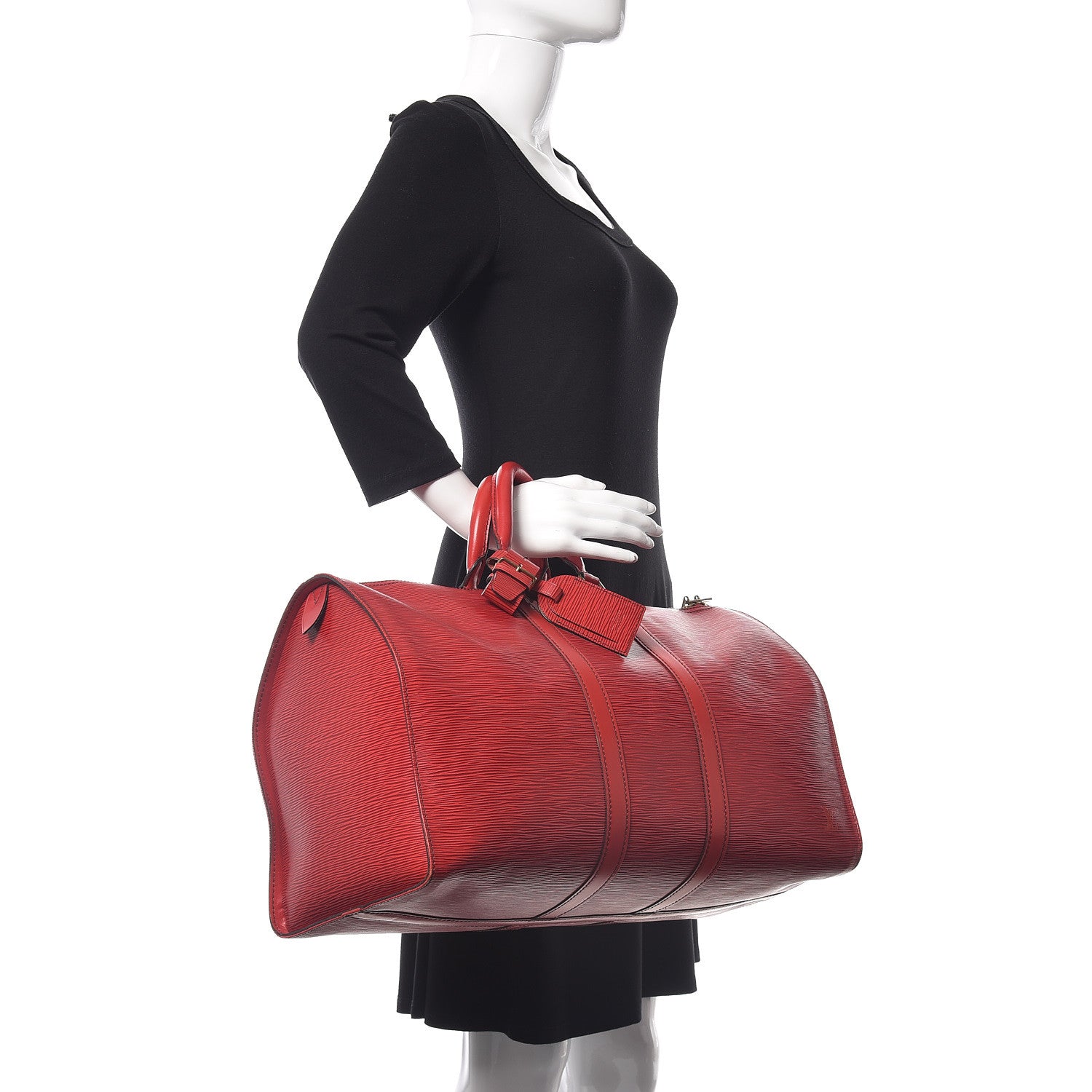 Louis Vuitton Epi Keepall 45 Castillan Red 2 of 10