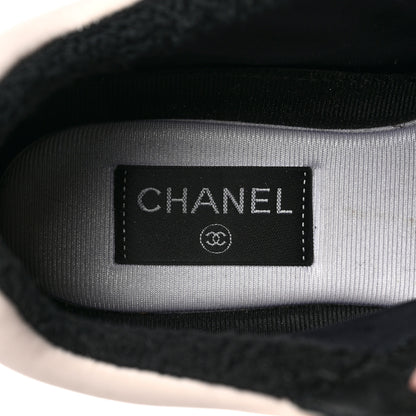 Chanel Nylon Lambskin Suede Calfskin CC Sneakers 39 Pink White Black 7 of 8