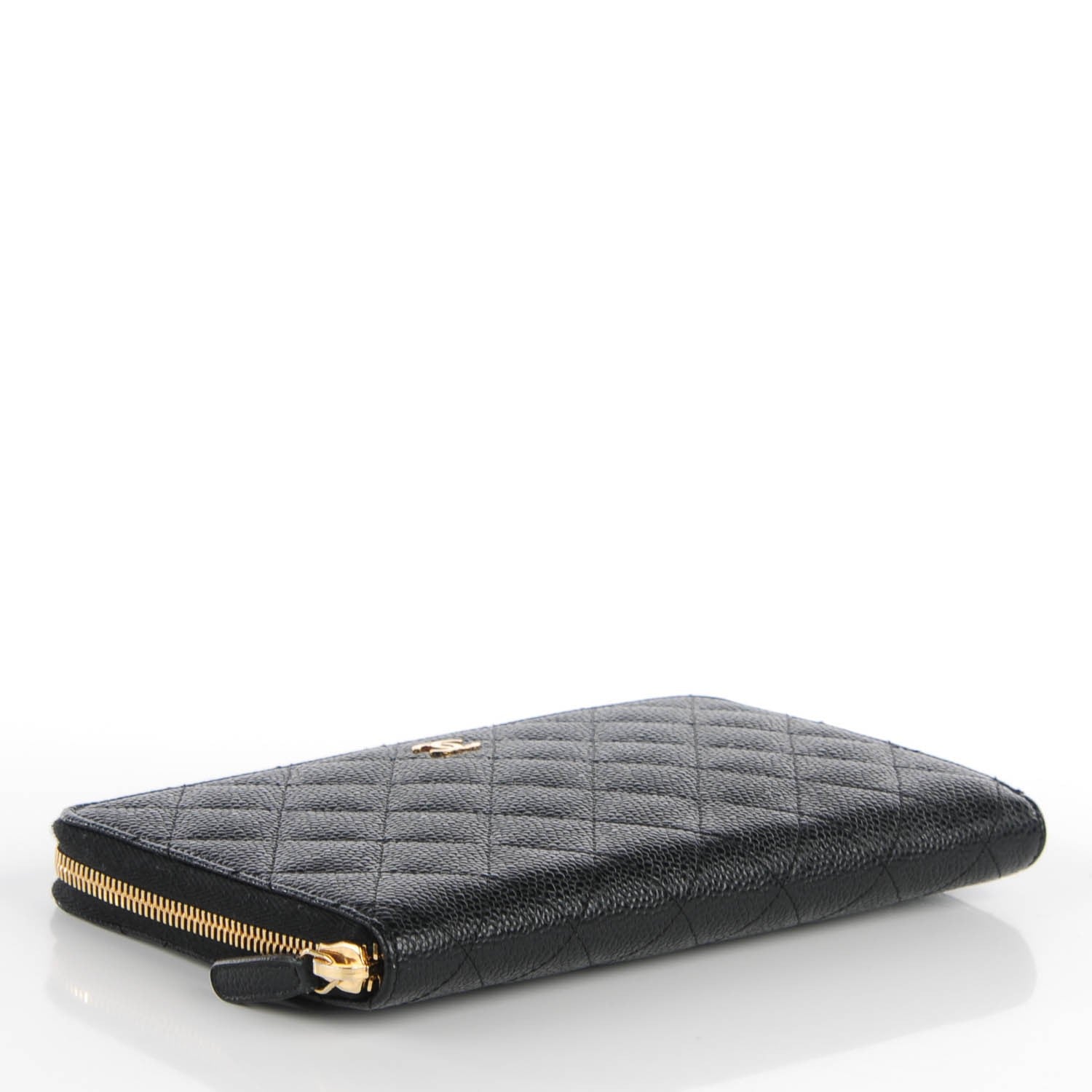 Chanel Caviar Quilted Large Zip Around Wallet Black 4 of 8