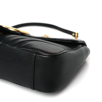 Gucci Calfskin Matelasse Medium GG Marmont Shoulder Bag Black 9 of 9