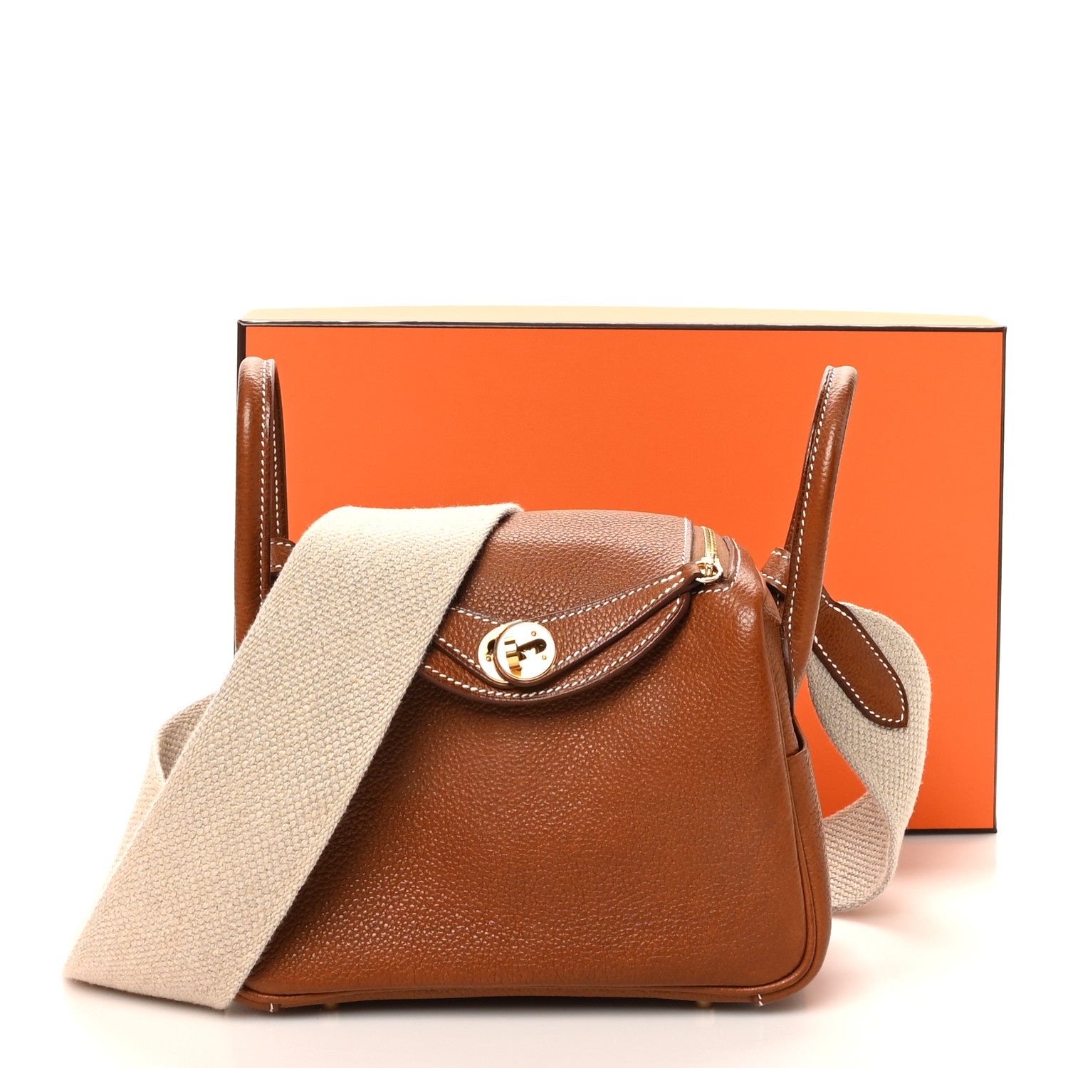 Hermes Barenia Faubourg Mini Lindy 20 Fauve Ficelle 11 of 11