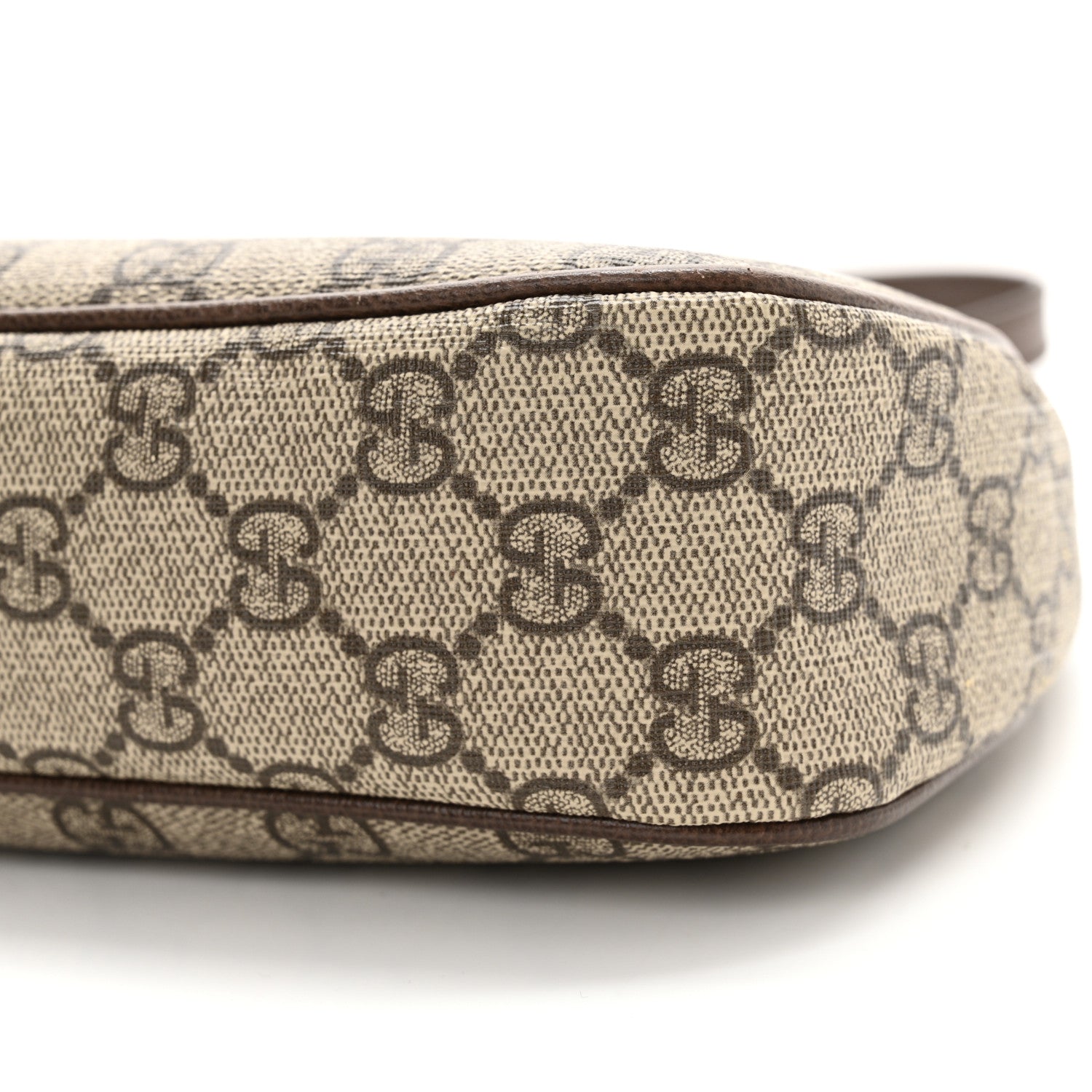Gucci GG Supreme Monogram Textured Dollar Calfskin Small Ophidia Hobo Beige Ebony New Acero 10 of 13