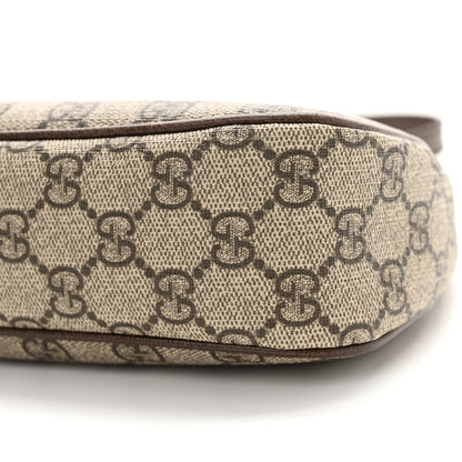 Gucci GG Supreme Monogram Textured Dollar Calfskin Small Ophidia Hobo Beige Ebony New Acero 10 of 13