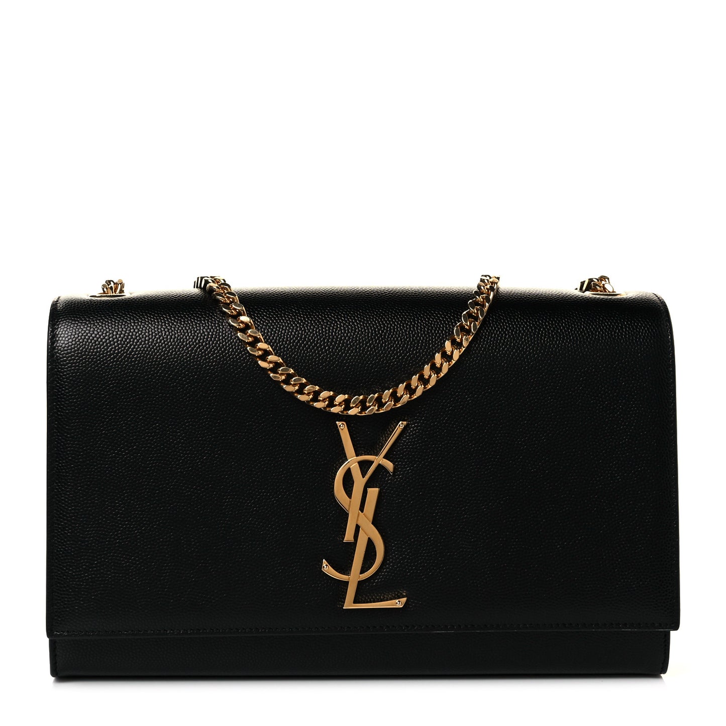 Grain De Poudre Medium Classic Monogram Kate Satchel Black