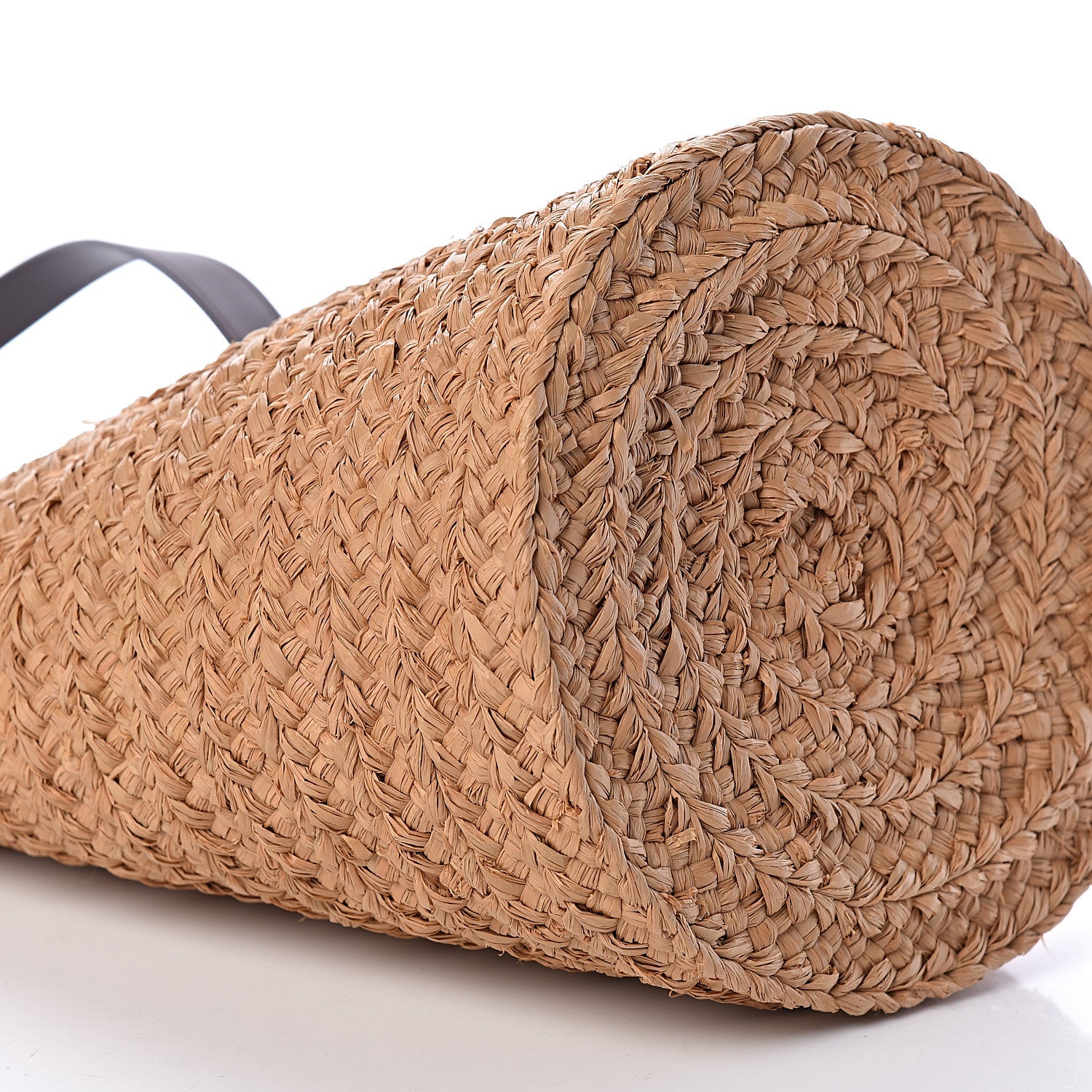 Saint Laurent Raffia Calfskin Small Panier Tote Naturale Nut 7 of 8