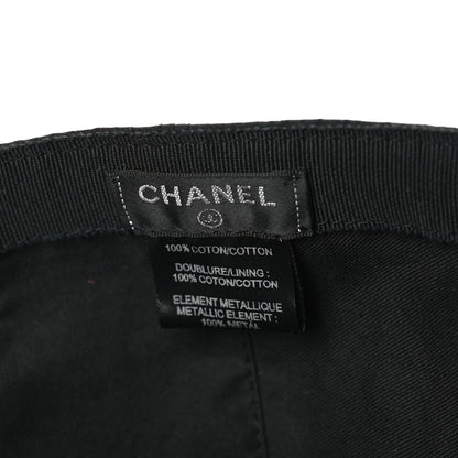 Chanel Cotton CC Cap Hat Black 7 of 7