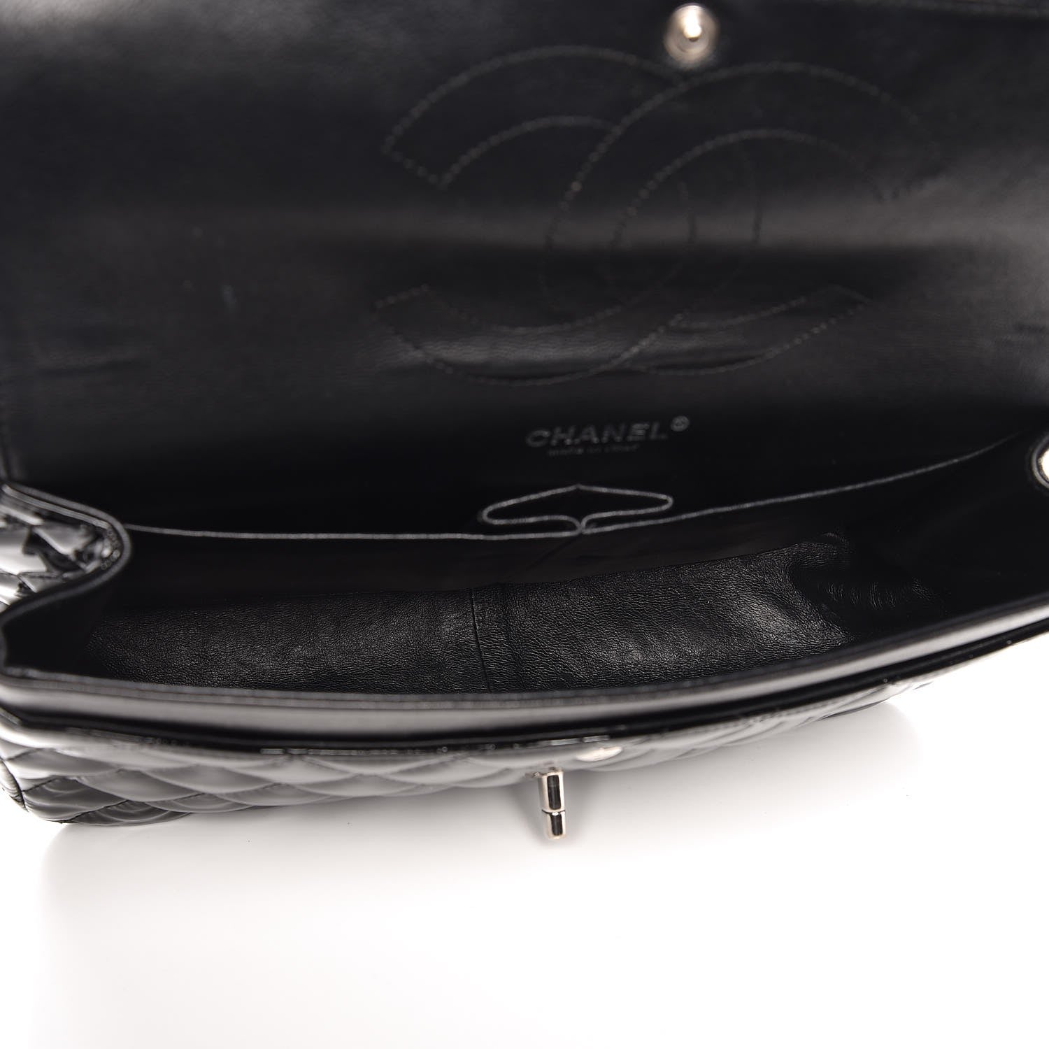 Chanel Patent Quilted Jumbo Double Flap Black 6 of 9